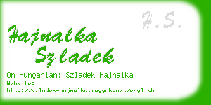 hajnalka szladek business card